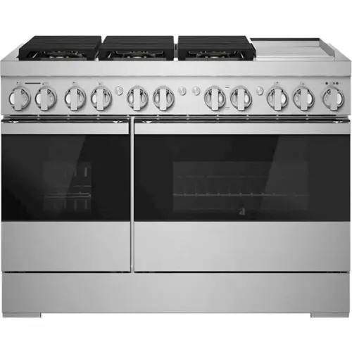 Front. JennAir - NOIR 6.3 Cu. Ft. Self-Cleaning Freestanding Dual Fuel Convection Range - Stainless steel.