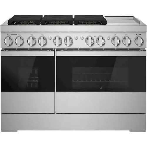 Front. JennAir - NOIR 6.3 Cu. Ft. Self-Cleaning Freestanding Dual Fuel Convection Range - Stainless steel.