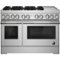 JennAir - RISE 6.3 Cu. Ft. Self-Cleaning Freestanding Dual Fuel Convection Range - Stainless Steel-Front_Standard