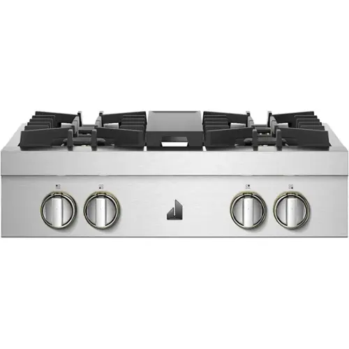 Front. JennAir - RISE 30" Built-In Gas Cooktop - Stainless steel.