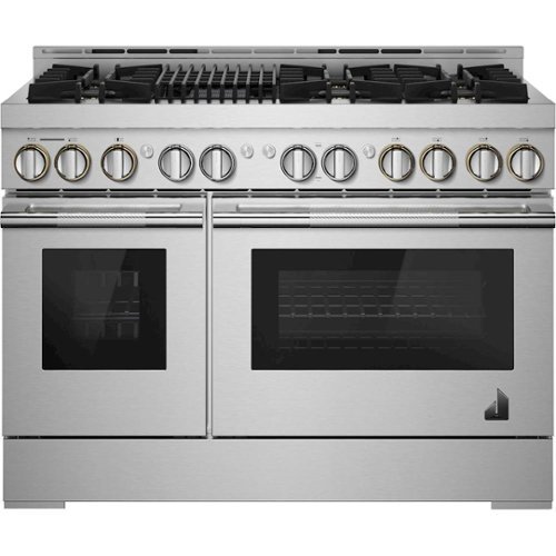 JennAir - RISE 6.3 Cu. Ft. Self-Cleaning Freestanding Double Oven Gas Convection Range - Stainless steel