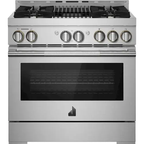 Front. JennAir - RISE 5.1 Cu. Ft. Freestanding Gas Convection Range - Stainless steel.