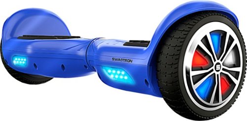 Swagtron - T882 Electric Self-Balancing Scooter w/4.8 mi Max Operating Range & 6.8 mph Max Speed - Blue