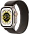 Apple Watch Ultra (GPS + Cellular) 49mm Titanium Case with Black/Gray Trail Loop - M/L - Titanium - (2022)-Front_Standard