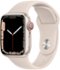 Apple Watch Series 7 (GPS + Cellular) 41mm Aluminum Case with Starlight Sport Band - Starlight - (2021)-Angle_Standard