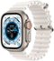 Apple Watch Ultra (GPS + Cellular) 49mm Titanium Case with White Ocean Band - Titanium (AT&T) - (2022)-Front_Standard