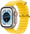 Apple Watch Ultra (GPS + Cellular) 49mm Titanium Case with Yellow Ocean Band - Titanium (AT&T) - (2022)-Front_Standard