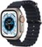 Apple Watch Ultra (GPS + Cellular) 49mm Titanium Case with Midnight Ocean Band - Titanium (AT&T) - (2022)-Front_Standard