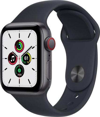 Apple Watch SE 1st Generation (GPS + Cellular) 40mm Aluminum Case with Midnight Sport Band - Space Gray (AT&T)