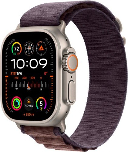 Apple Watch Ultra 2 (GPS + Cellular) 49mm Titanium Case with Indigo Alpine Loop - Large - Titanium (Verizon)