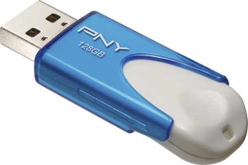  PNY - Attaché 4 128GB USB 2.0 Flash Drive - Blue/White