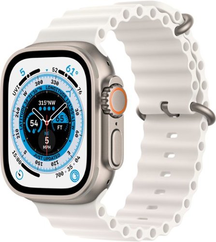 Apple Watch Ultra (GPS + Cellular) 49mm Titanium Case with White Ocean Band - Titanium (Verizon)