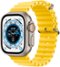 Apple Watch Ultra (GPS + Cellular) 49mm Titanium Case with Yellow Ocean Band - Titanium (Verizon) - (2022)-Front_Standard