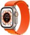 Apple Watch Ultra (GPS + Cellular) 49mm Titanium Case with Orange Alpine Loop - Medium - Titanium (Verizon) - (2022)-Front_Standard
