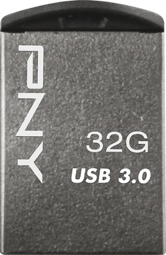  PNY - Micro Metal 32GB USB 3.0 Type A Flash Drive - Silver
