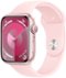 Apple Watch Series 9 (GPS) 41mm Pink Aluminum Case with Light Pink Sport Band with Blood Oxygen - M/L - Pink - (2023)-Front_Standard