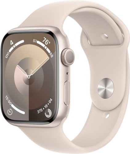 Apple Watch Series 9 (GPS) 45mm Starlight Aluminum Case with Starlight Sport Band with Blood Oxygen - M/L - Starlight