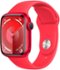 Apple Watch Series 9 (GPS) 41mm (PRODUCT)RED Aluminum Case with (PRODUCT)RED Sport Band with Blood Oxygen - M/L - (PRODUCT)RED - (2023)-Front_Standard
