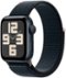 Apple Watch SE 2nd Generation (GPS) 40mm Midnight Aluminum Case with Midnight Sport Loop - Midnight - (2022)-Front_Standard