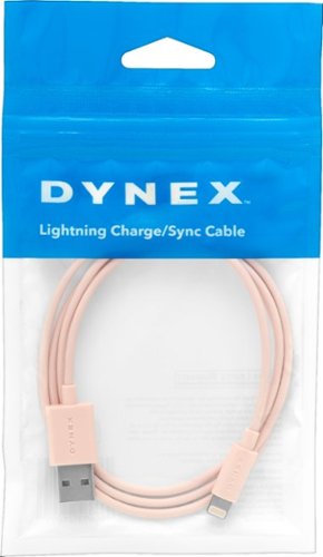 Dynex™ 3' MFi Lightning Cable for Apple iPhone, iPad, or iPod - Pink Sand GLOBAL SHIPPING