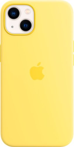 Apple - iPhone 13 Silicone Case with MagSafe - Lemon Zest-Front_Standard 