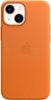 Apple - iPhone 13 mini Leather Case with MagSafe - Golden Brown-Front_Standard