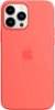 Apple - iPhone 13 Pro Max Silicone Case with MagSafe - Pink Pomelo-Front_Standard