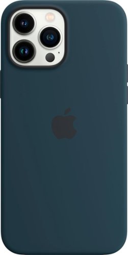 Apple - iPhone 13 Pro Max Silicone Case with MagSafe - Abyss Blue-Front_Standard 