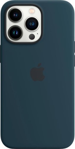 Apple - iPhone 13 Pro Silicone Case with MagSafe - Abyss Blue-Front_Standard 