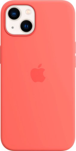 Apple - iPhone 13 Silicone Case with MagSafe - Pink Pomelo-Front_Standard 