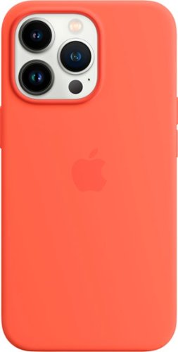Apple - iPhone 13 Pro Silicone Case with MagSafe - Nectarine-Front_Standard 