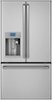 Café - 22.2 Cu. Ft. French Door Counter-Depth Smart Refrigerator with Keurig Brewing System, Customizable - Stainless Steel-Front_Standard