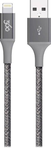 360 Electrical - Habitat 4' USB-to-Lightning Charge-and-Sync Cable - Charcoal-Front_Standard 