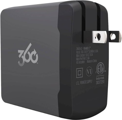 360 Electrical Vivid8.0™ USB Power Adapter - Black GLOBAL SHIPPING