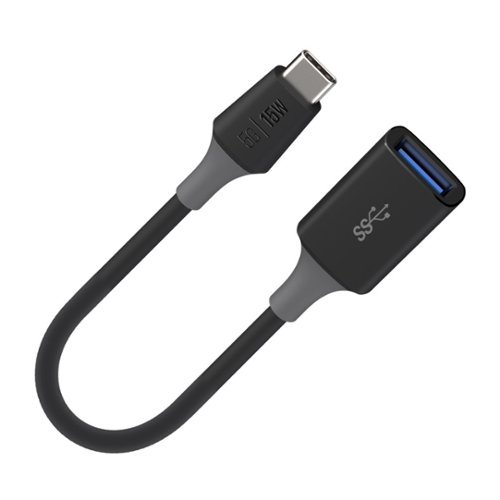 360 Electrical - Infuse USB Type C-to-USB Type A Adapter - Black