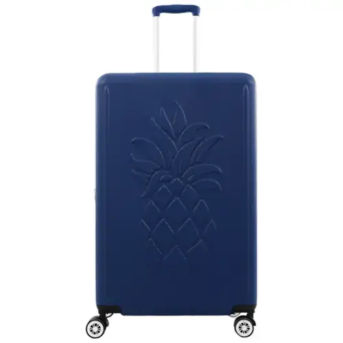 Front. Tommy Bahama - 30" Hardside Spinner Luggage with 3D Pineapple - Blue.