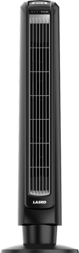 Lasko - Oscillating Tower Fan with Remote Control - Black and Silver