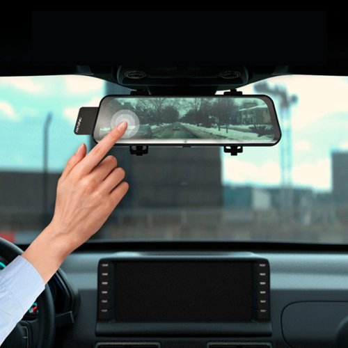 Rexing M1 1296P Mirror Front and Rear Dash Cam - Black BUY IN SAUDI ARABIA