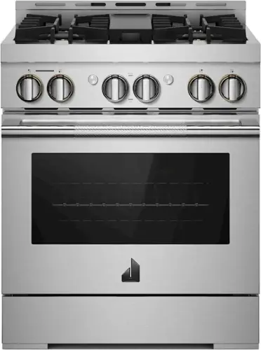 Front. JennAir - RISE 4.1 Cu. Ft. Self-Cleaning Freestanding Gas Convection Range - Stainless Steel.