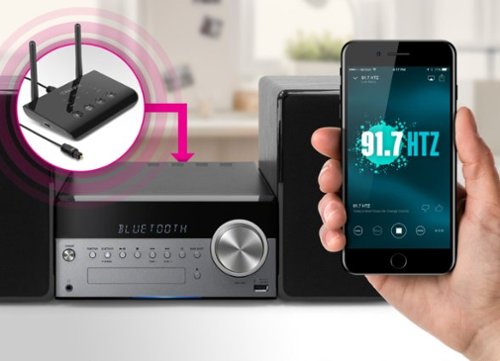 Aluratek Bluetooth Wireless Audio Transmitter and Receiver for TVs - Black SHOP ONLINE