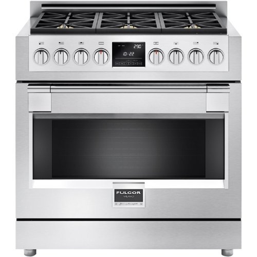 Fulgor Milano - 4.9 Cu. Ft. Self-Cleaning Freestanding Dual Fuel Convection Range - Stainless steel
