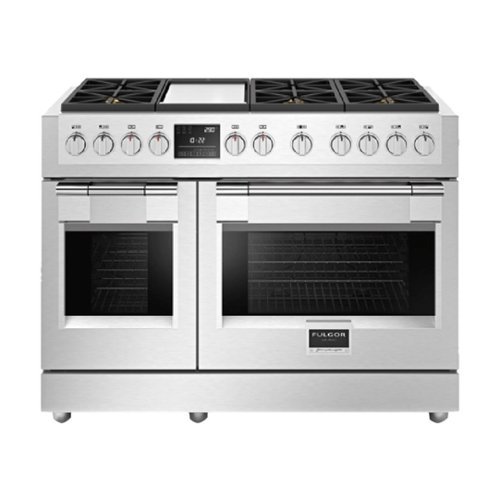 Fulgor Milano - Self-Cleaning Freestanding Double Oven Dual Fuel Convection Range - Stainless steel