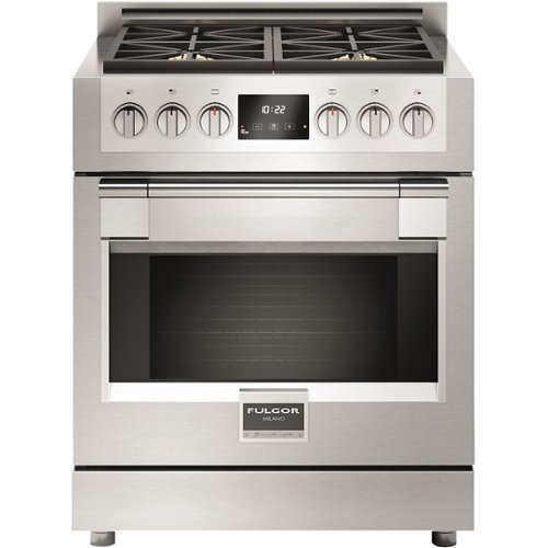Fulgor Milano - 3.6 Cu. Ft. Freestanding Gas Convection Range - Stainless steel