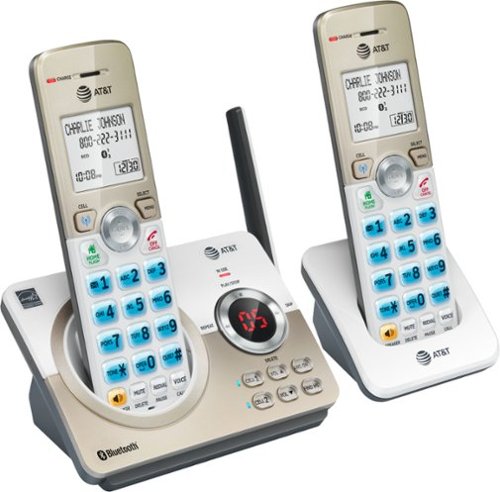  AT&amp;T - AT DL72219 DECT 6.0 Expandable Cordless Phone System with Digital Answering System - White/Champagne