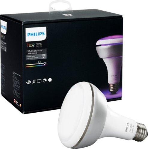 Philips - Hue BR30 (2nd Gen) Wi-Fi Smart LED Floodlight Bulb - White and Color Ambiance-Front_Standard 