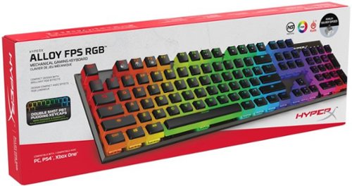 HyperX Alloy FPS RGB Mechanical Pudding Edition Wired Gaming Kailh Speed Silver Switch Keyboard with RGB Back Lighting - Black WORLDWIDE DELIVERY