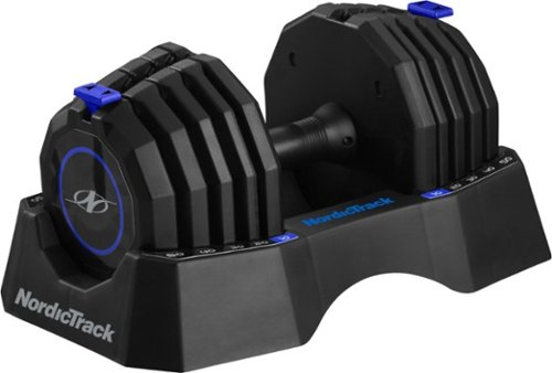 NordicTrack - 50 Lb. Adjustable Dumbbell - Black