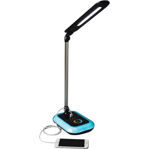 OttLite Glow LED Desk Lamp with USB Port - Black GLOBAL SHIPPING