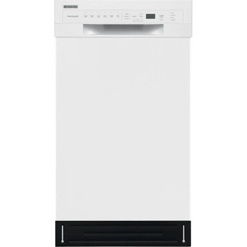 Frigidaire - 18" Front Control Built-In Dishwasher with Stainless Steel Tub - White