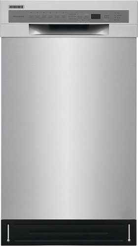 Frigidaire - 18" Front Control Built-In Dishwasher with Stainless Steel Tub - Stainless steel